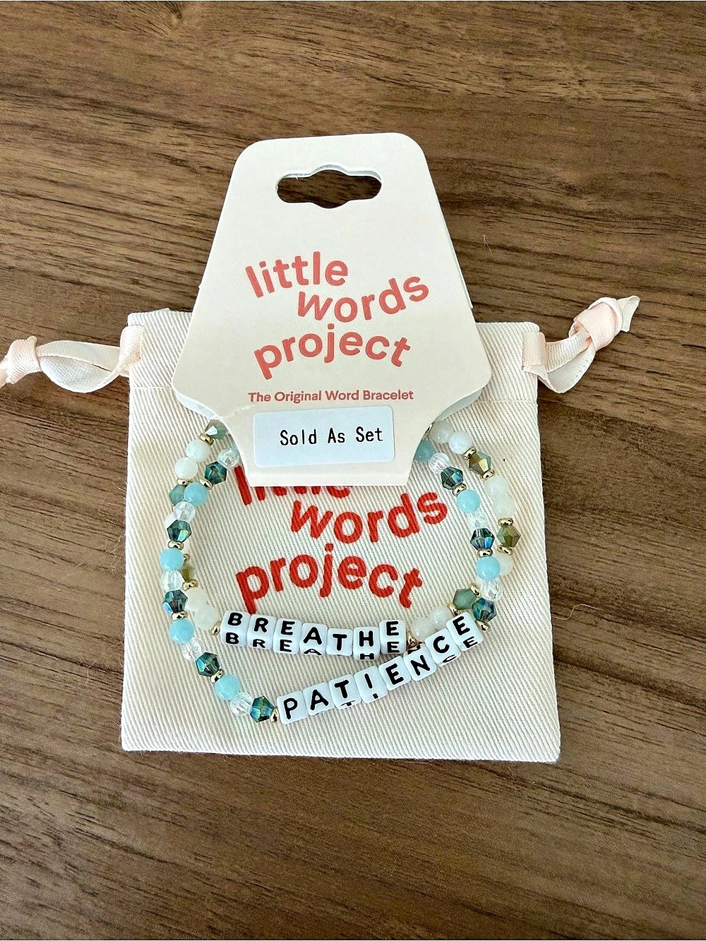 Little Words Project Breathe and Patience Bracelet Set